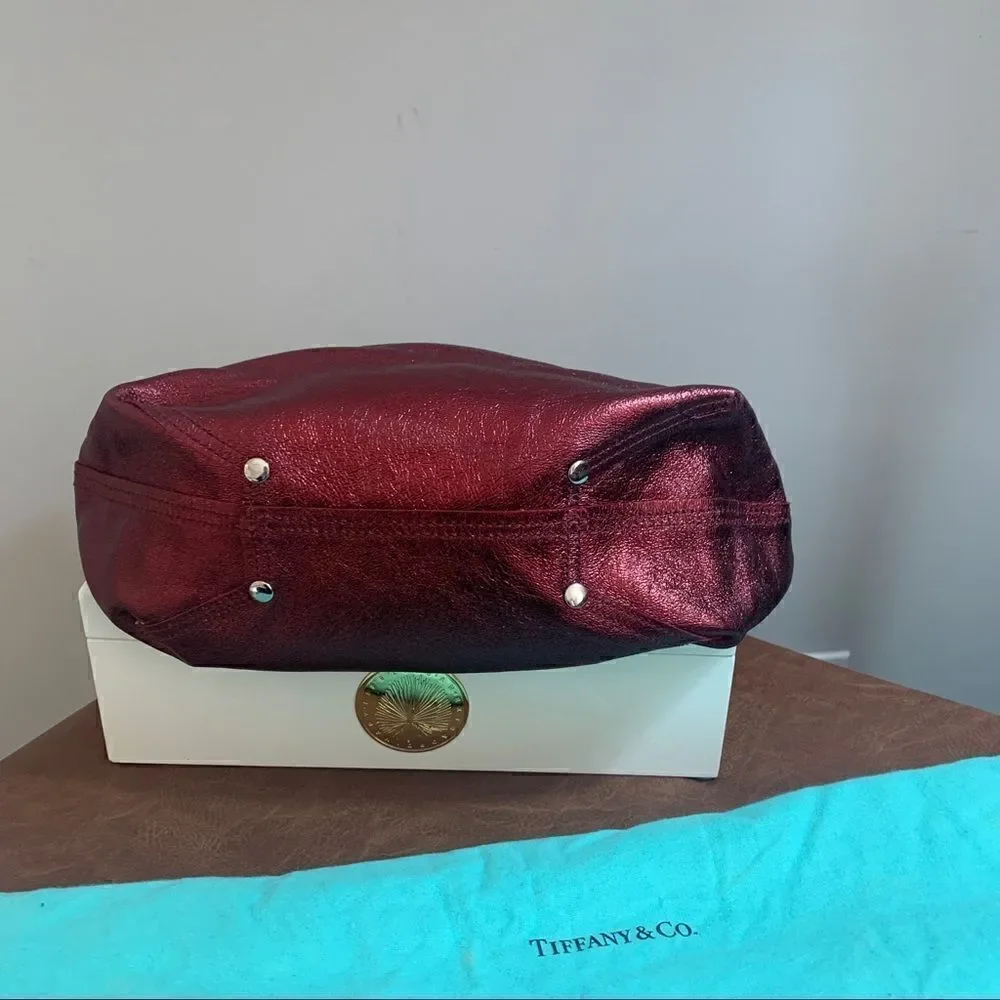 Tiffany & Co. Reversible Burgundy Suede/Leather